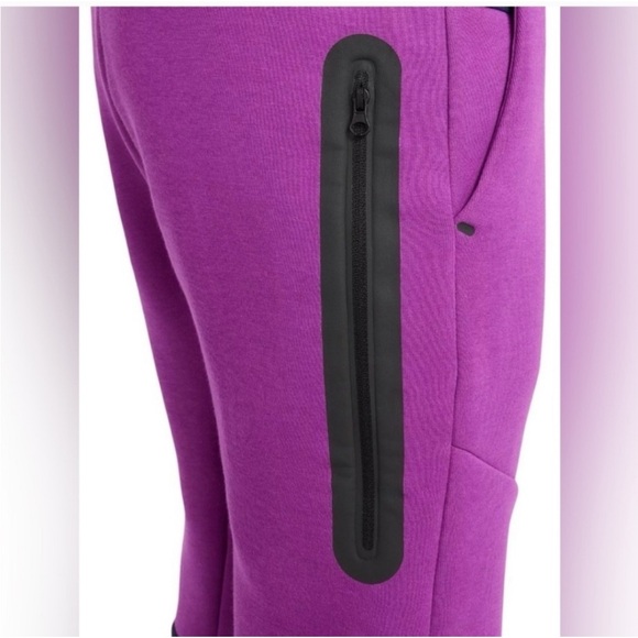 Nike Sportswear Tech Fleece Jogger Hoodie 2-PC Purple Navy Tracksuit - Picture 9 of 10